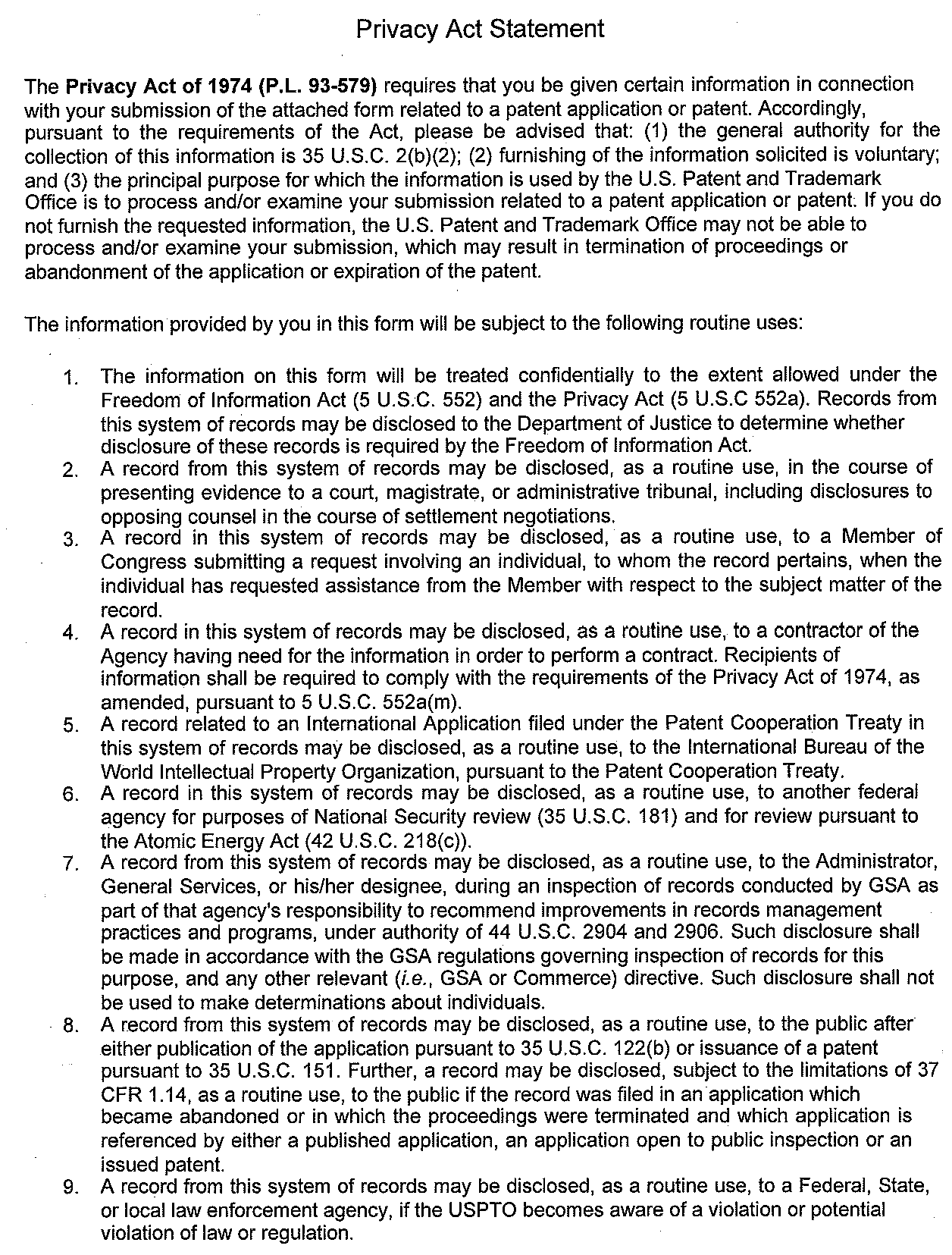 attachment to form pto/sb/58 (page 2)